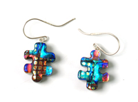 dangly dichroic earrings